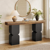 Tribesigns Mesa consola de 160 cm, Moderna mesa de sofá detrás del sofá con diseño de bloques de color para pasillo y sala de estar 3