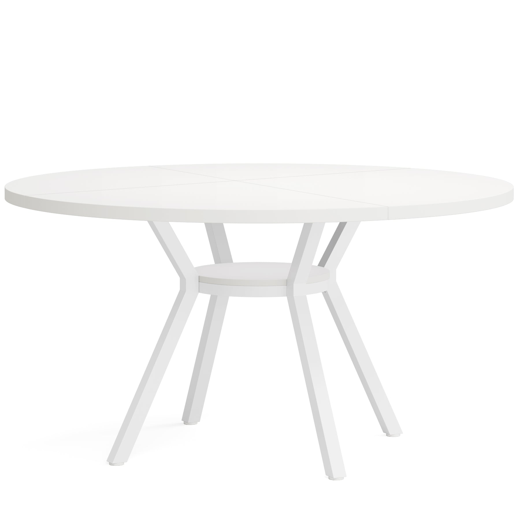 Tribesigns Mesa de comedor redonda, Mesa de comedor de cocina moderna de 120 cm para 4 personas