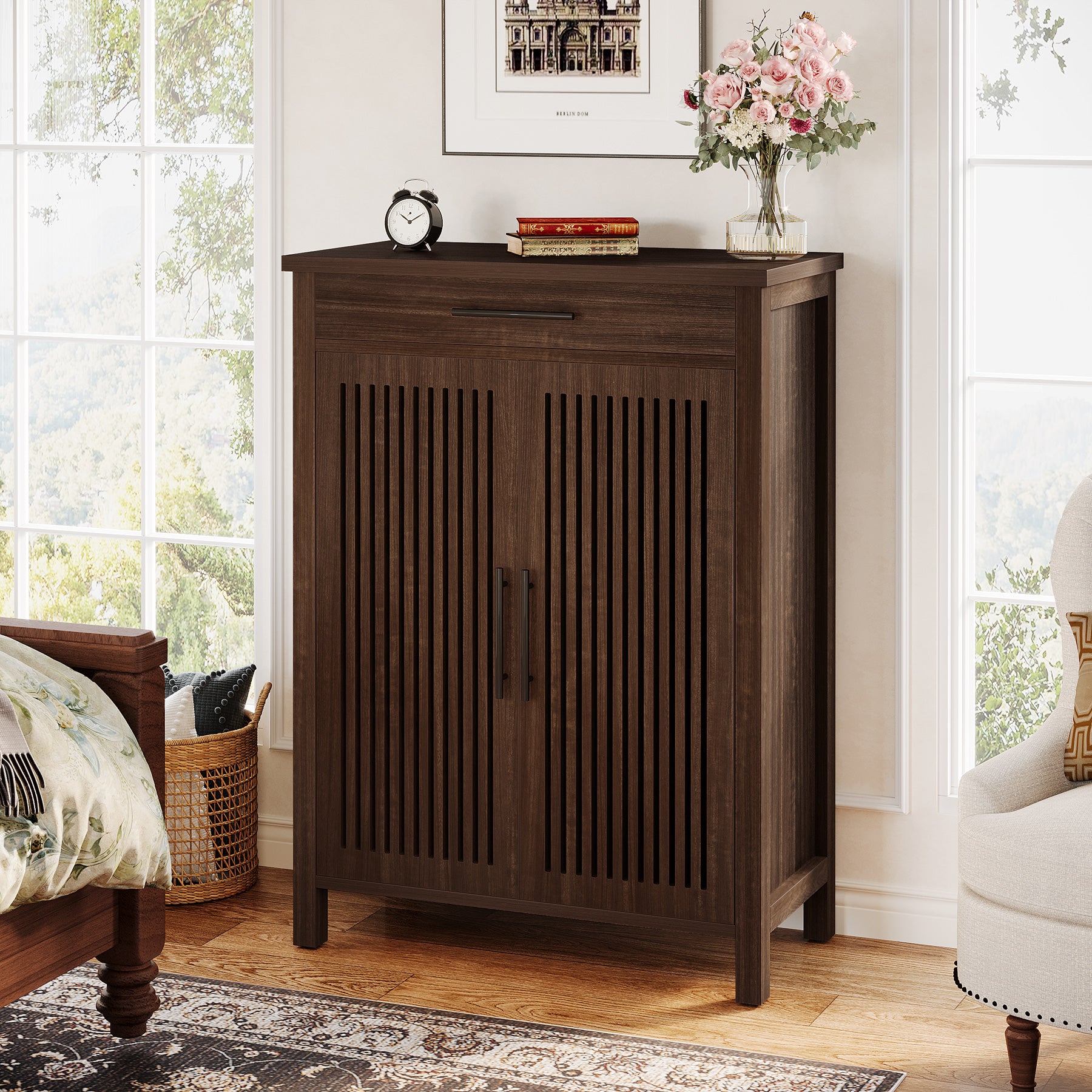 Tribesigns Zapatero de 5 niveles, Organizador de zapatero independiente con estantes ajustables