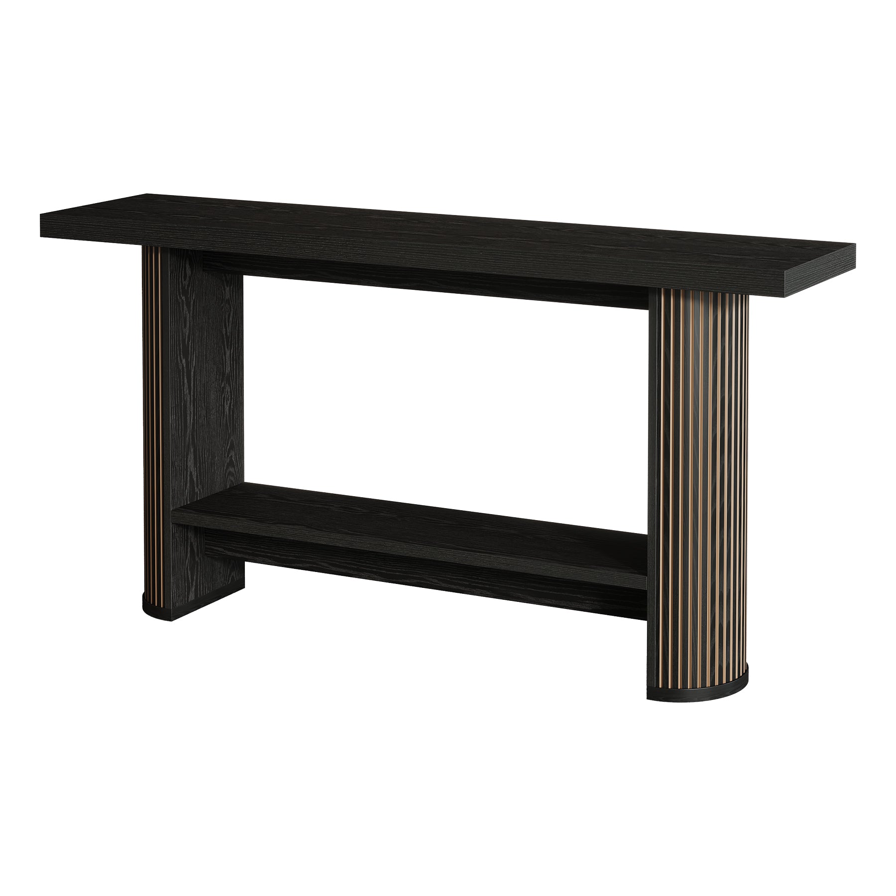Tribesigns Consola de estilo rústico de 140 cm, Mesa estrecha para recibidor y sofá