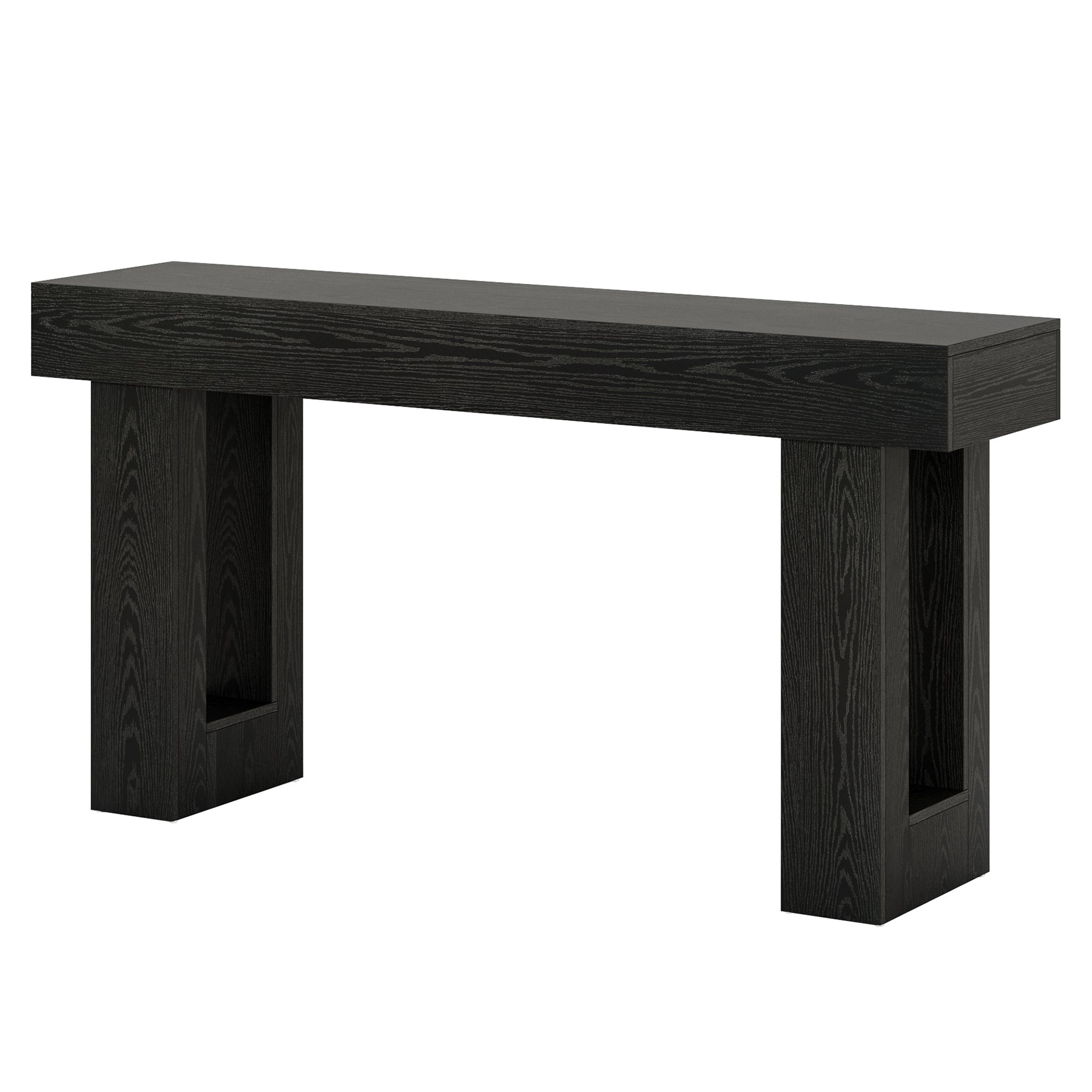 Tribesigns Mesa consola de 160 cm de madera, Mesa de centro rectangular para detrás del sofá