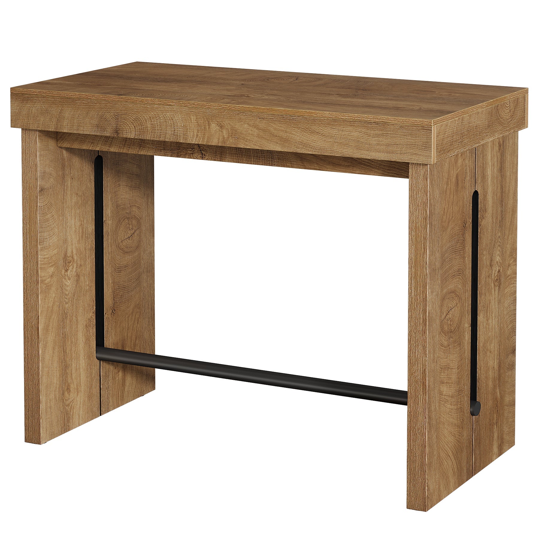Mesa de bar de 105 cm, Mesa alta con reposapiés, isla de cocina y mesa de bistró de estilo rústico