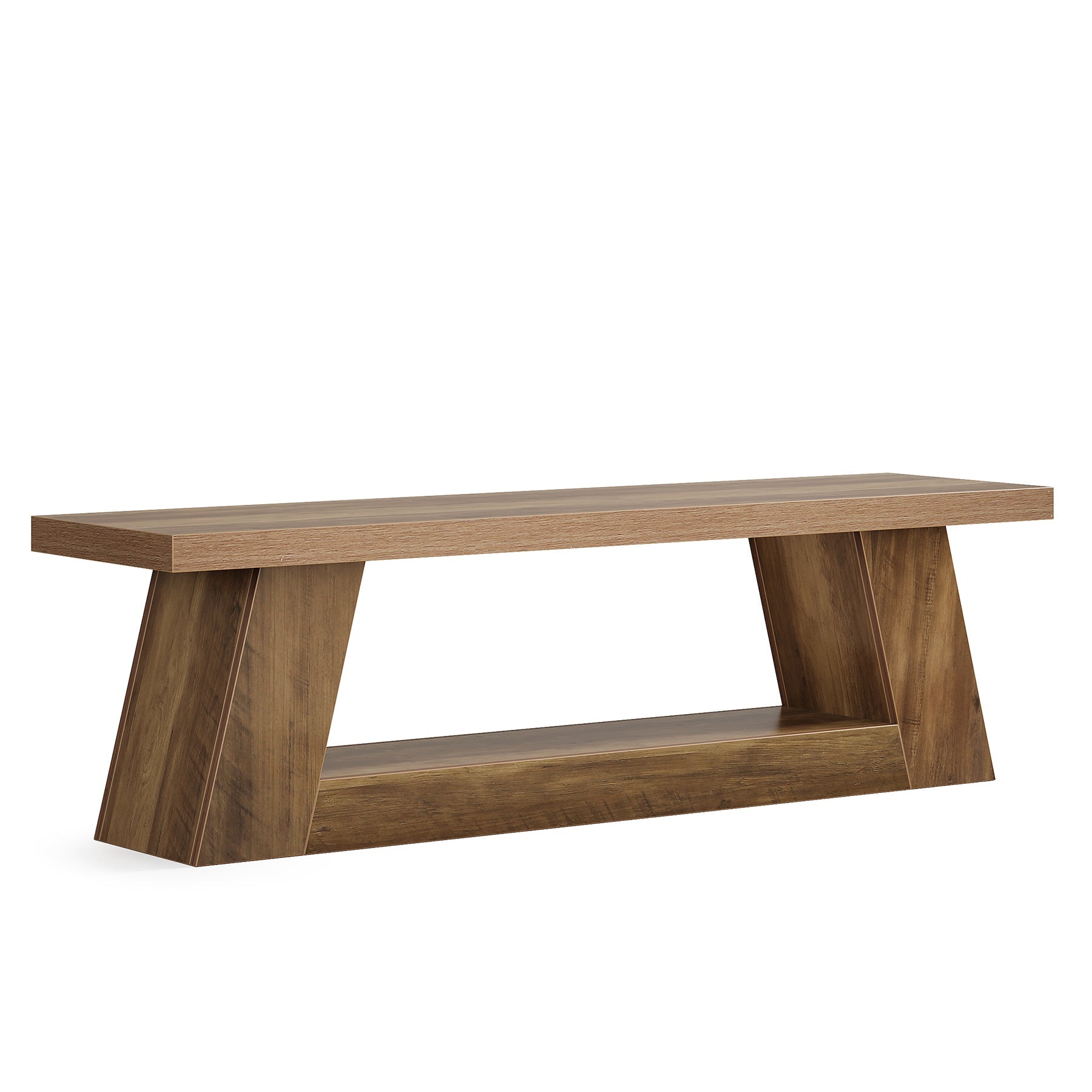 Tribesigns Mueble bajo para TV de 160 cm para televisores de 75 pulgadas, Consola multimedia rústica con estantes abiertos