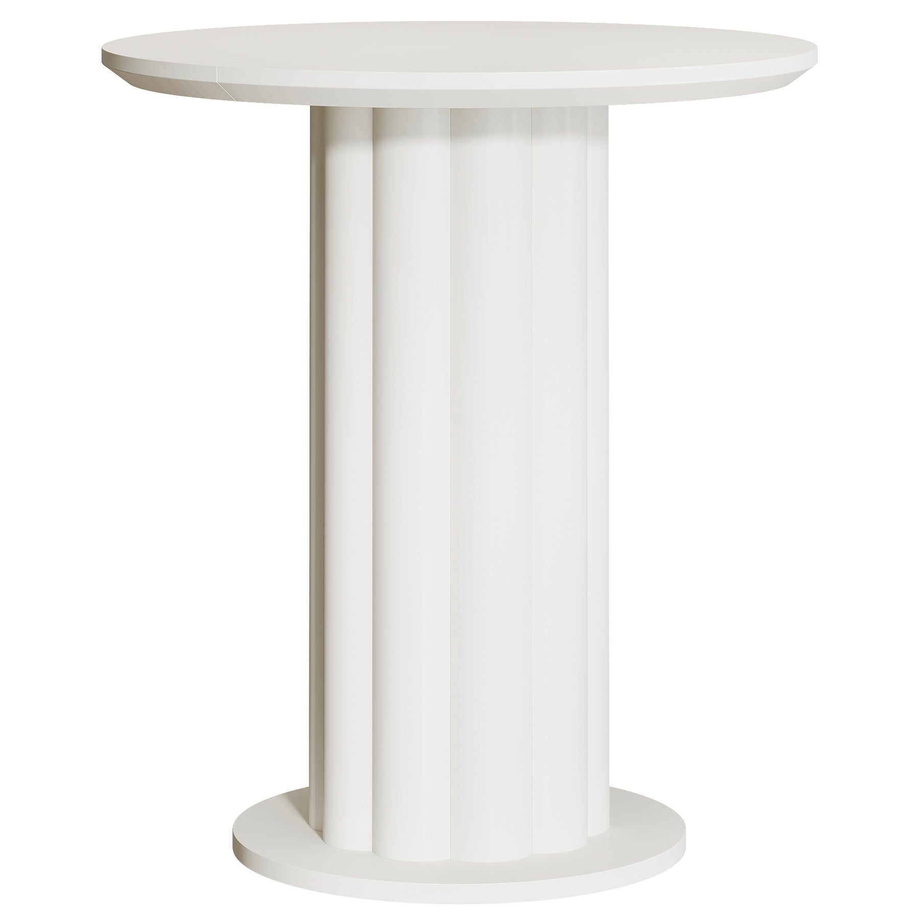 Tribesigns Mesa de bar redonda de 100 cm de alto con base de pedestal, Mesa alta de bar