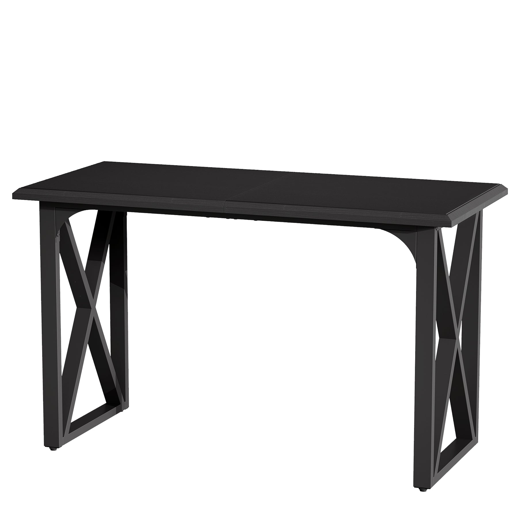 Tribesigns Mesa alta de 140 cm de estilo industrial con estructura metálica en forma de X para 2-4 personas