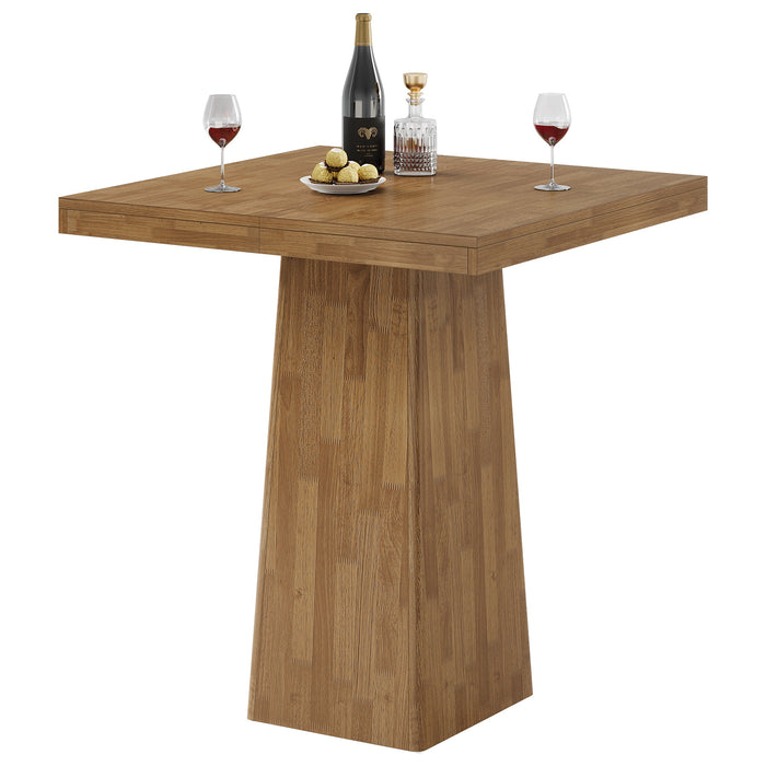 Tribesigns Mesa de bar cuadrada de 80 cm, Diseño industrial para la cocina