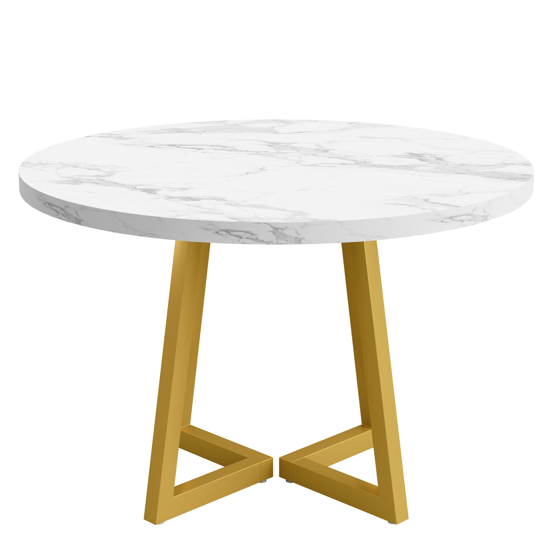 Tribesigns Mesa de Comedor para 4 Personas, Mesa con Patas de Metal Mesa de Comedor de Madera