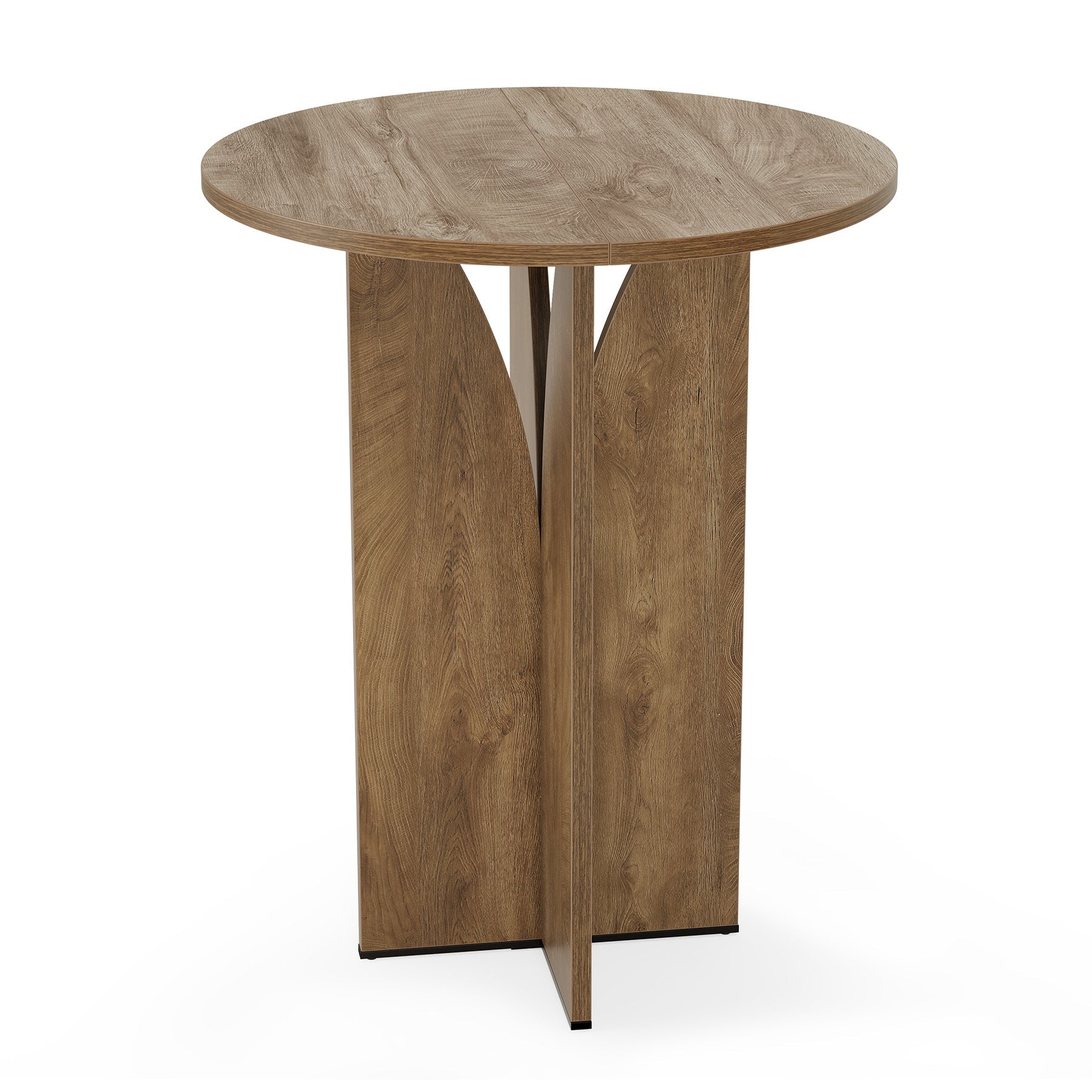 Tribesigns Mesa de bar redonda de 80 cm de alto, Encimera de madera para bar en casa