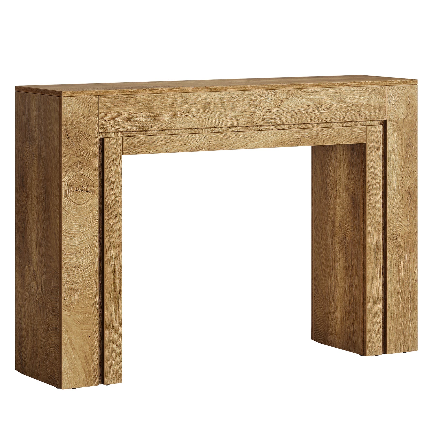 Tribesigns Mesa Consola Estrecha (105 cm), Mesa de Pasillo Moderna con Base Sólida de Doble Pata