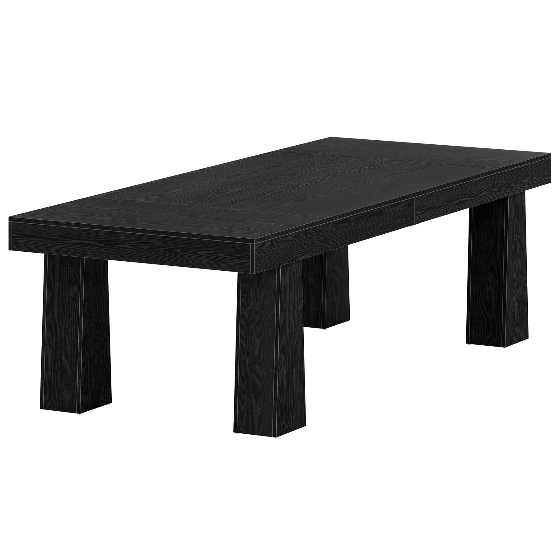 Tribesigns Mesa de comedor de 160 cm, Moderna mesa de cocina rectangular con patas cónicas reforzadas en color negro
