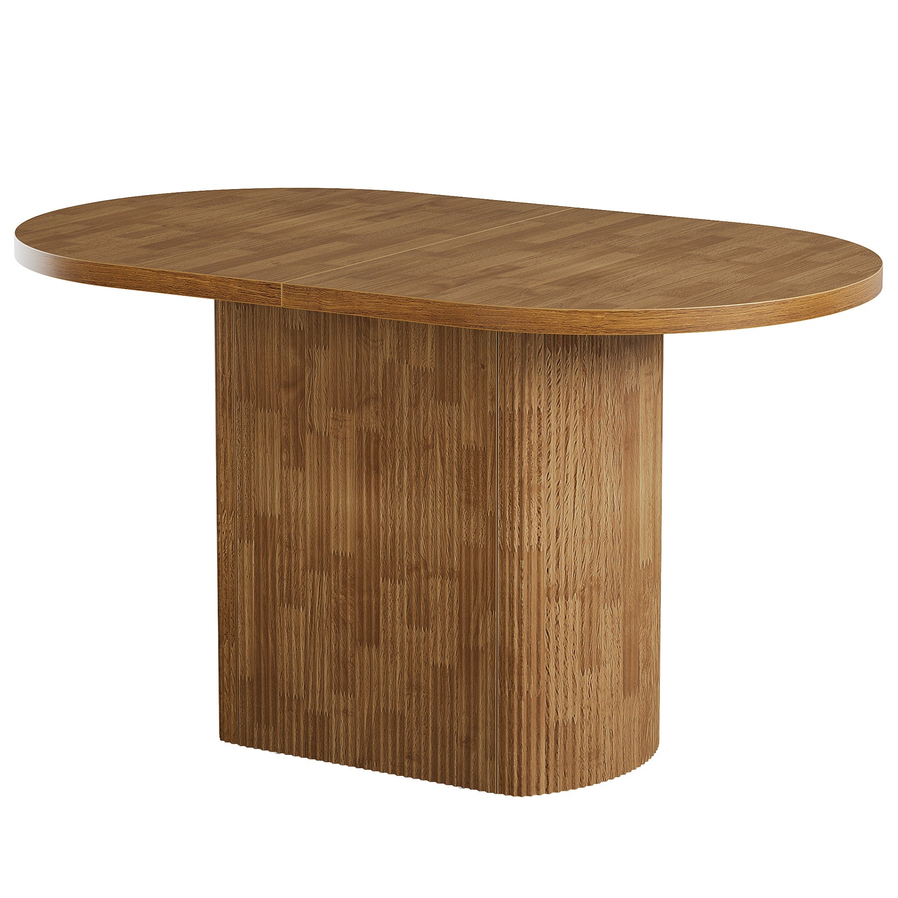 Tribesigns Mesa de comedor ovalada de 120 cm para 4 personas, Mesa de cocina rústica de casa de campo