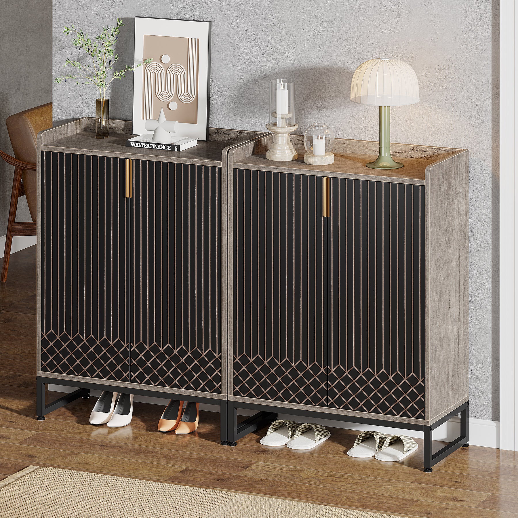 Tribesigns Zapatero, Zapatero para 25 pares con puertas