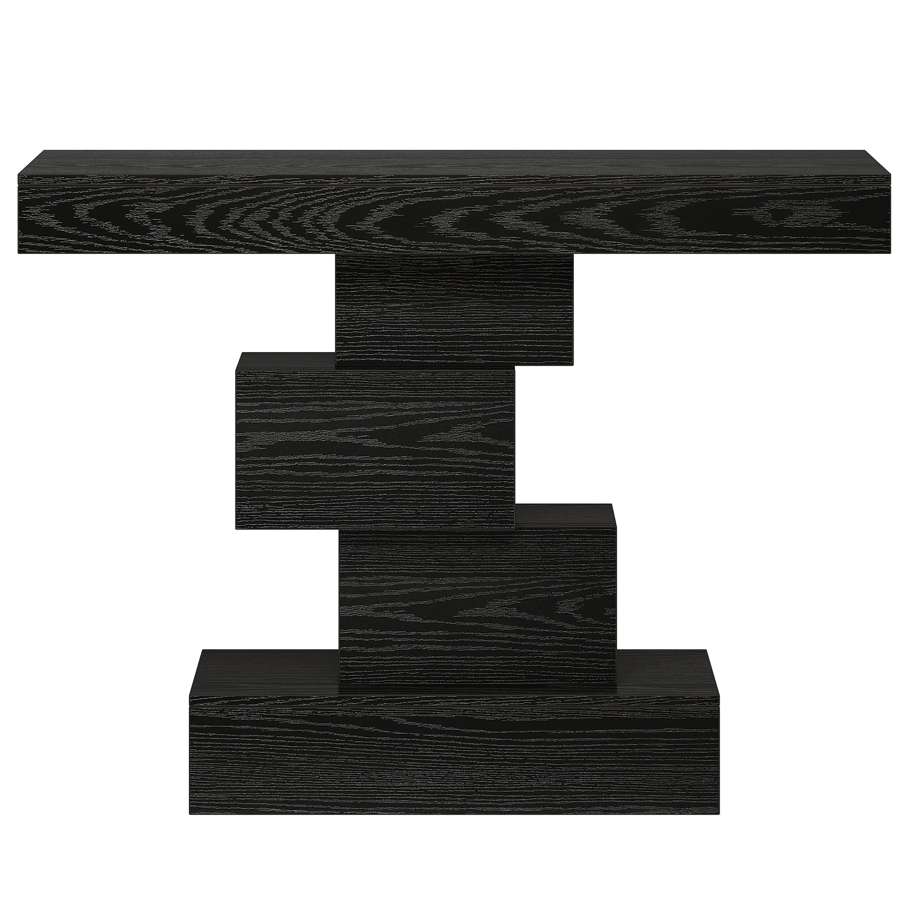 Tribesigns Consola de 108 cm, Mesa auxiliar de madera para sofá con base geométrica