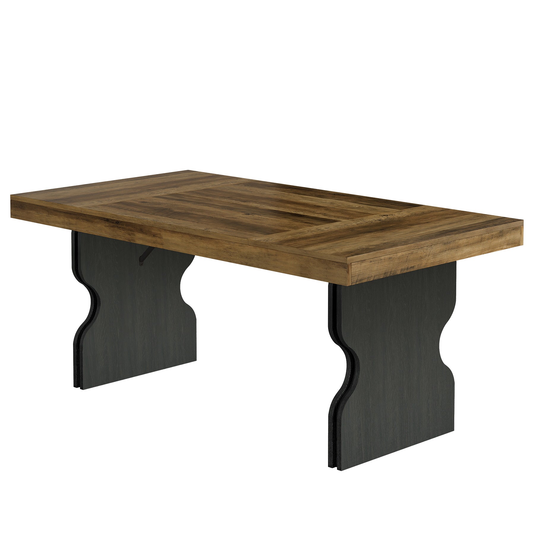 Tribesigns Mesa de comedor rectangular rústica de 160 cm para 4-6 personas