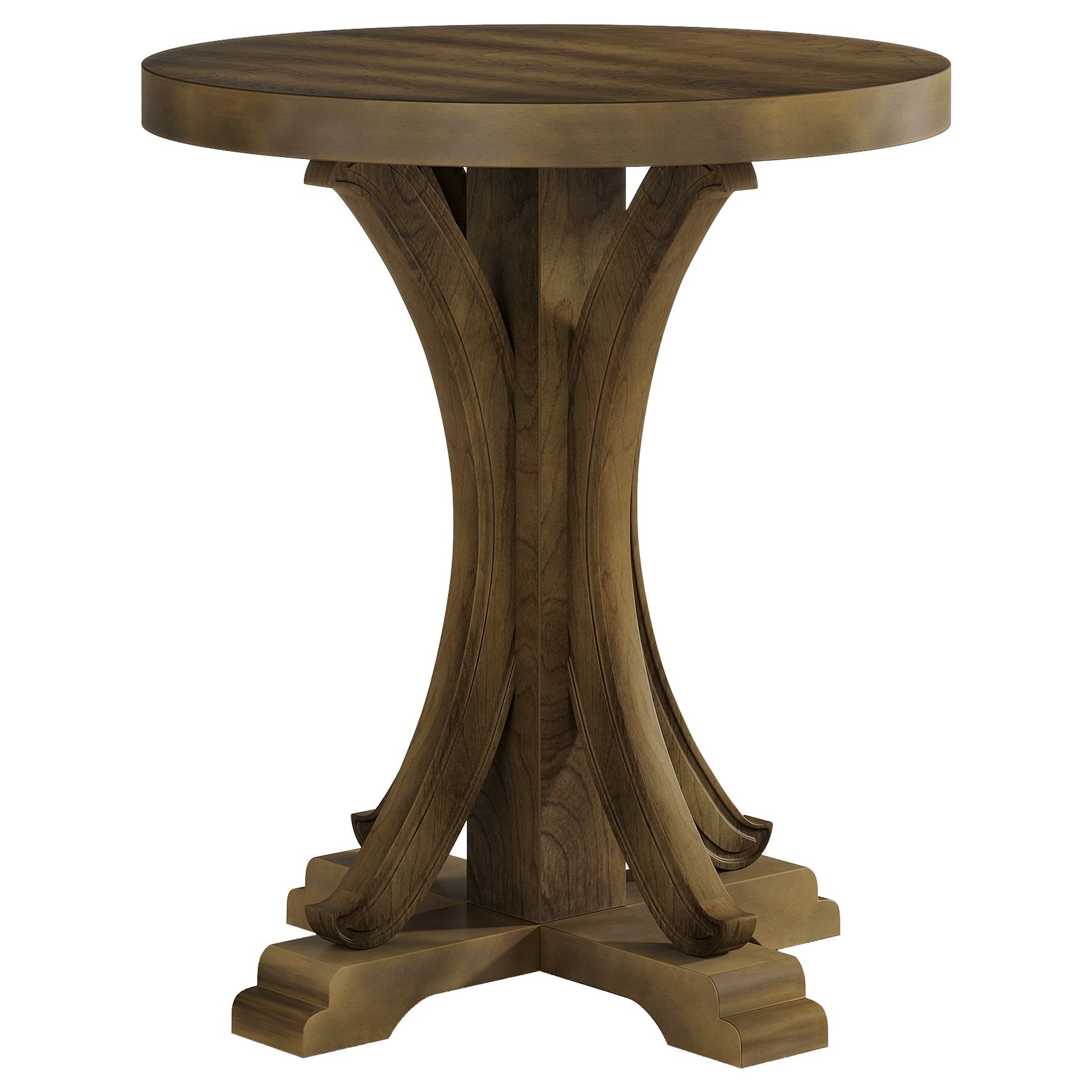 Tribesigns Mesa de comedor redonda para 2-4 personas, Mesa de cocina pequeña con patas de madera maciza