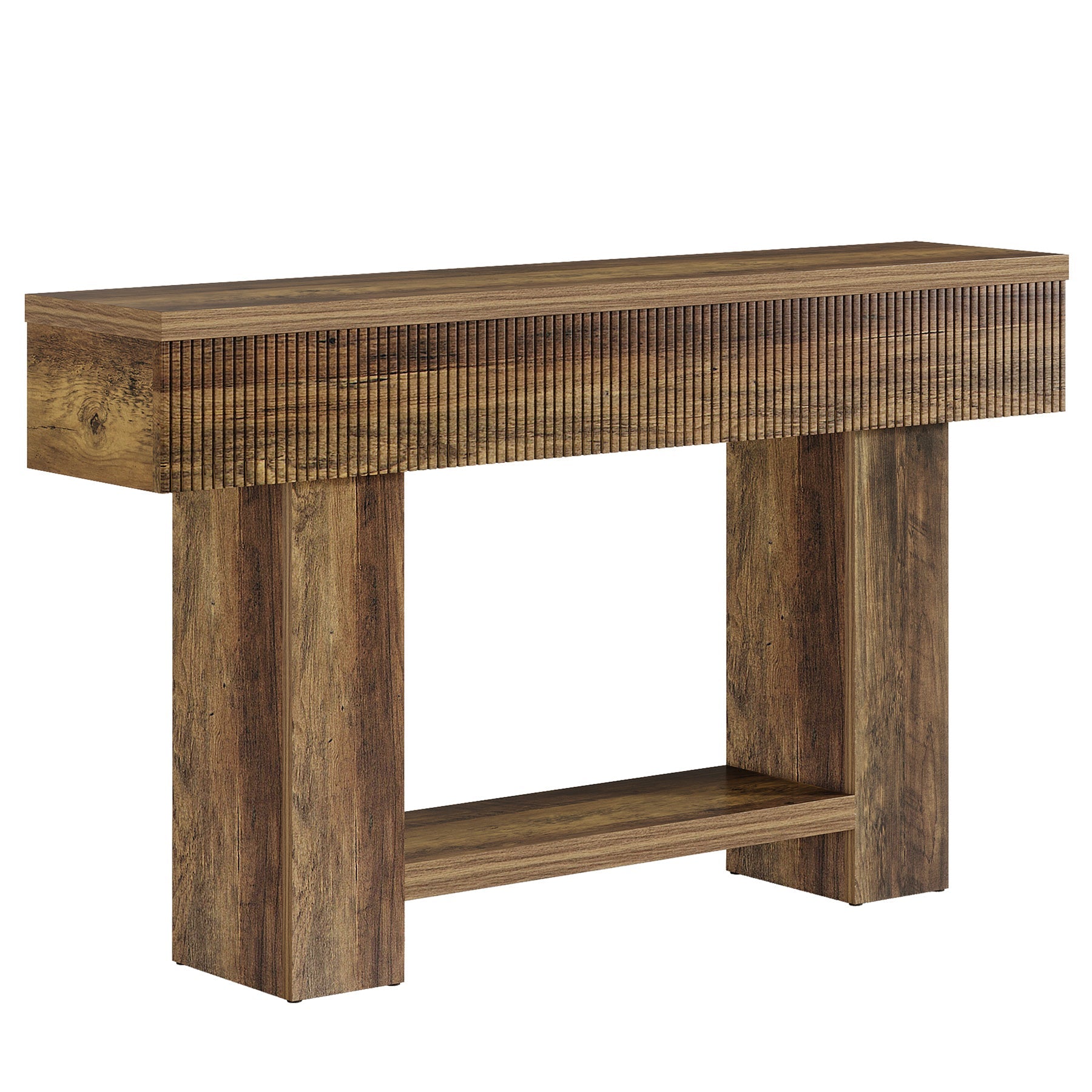 Tribesigns Consola de 140 cm con almacenaje, Mesa de recibidor de estilo rústico para el recibidor