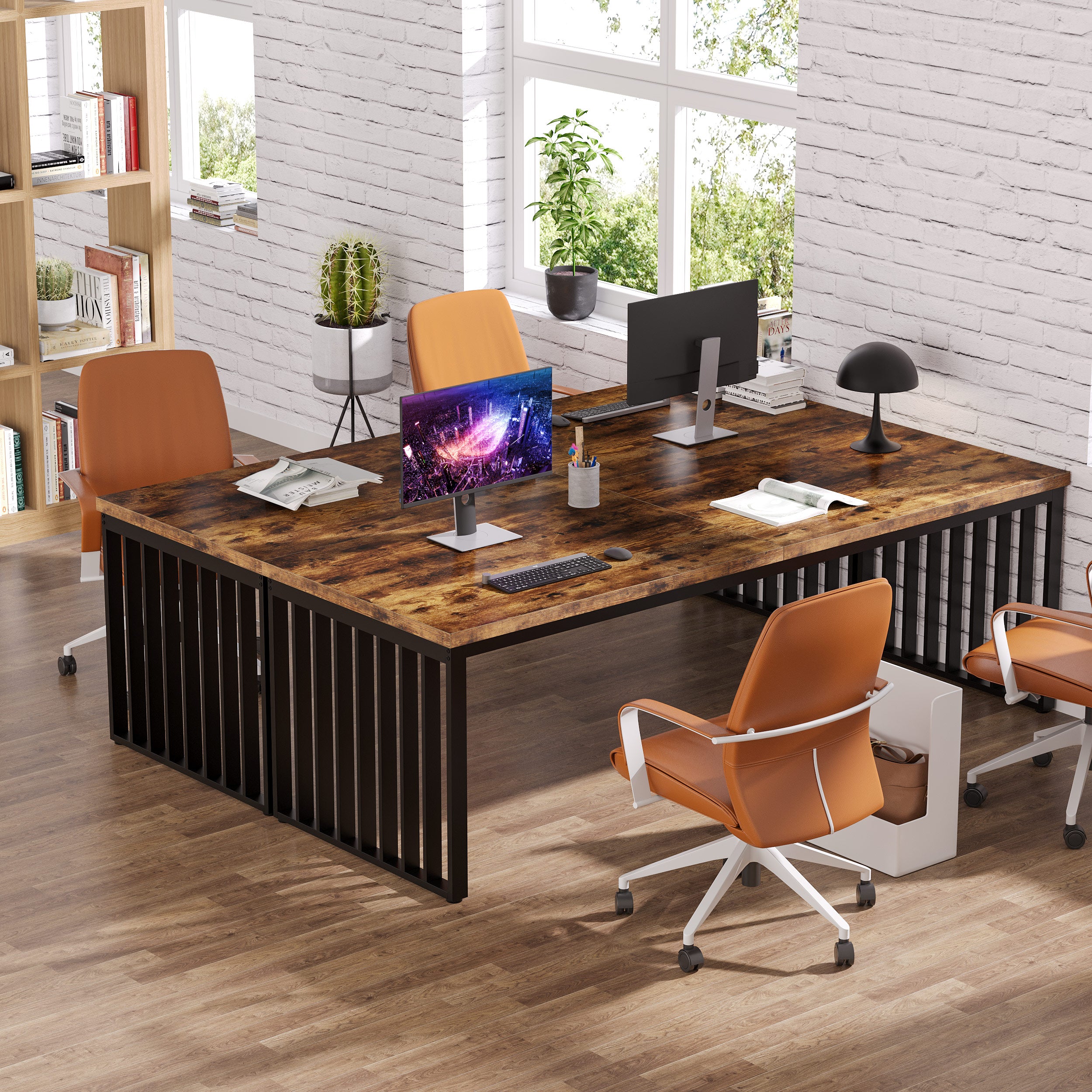 Tribesigns Escritorio para computadora, Mesa de oficina Mesa de conferencias