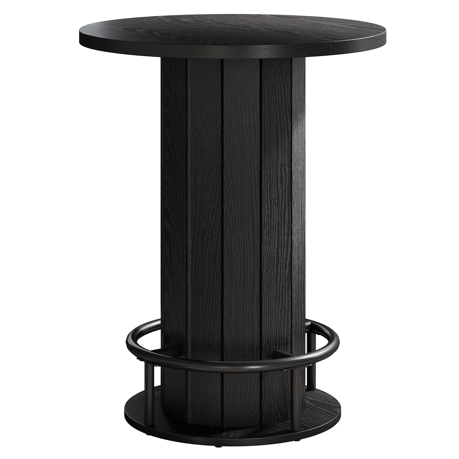 Tribesigns Mesa alta de 100 cm de alto, Mesa alta redonda Mesa de 80 x 80 cm para cocina