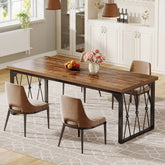 Tribesigns Mesa de comedor 200 cm, Mesa de cocina industrial para 4 a 6 personas 3