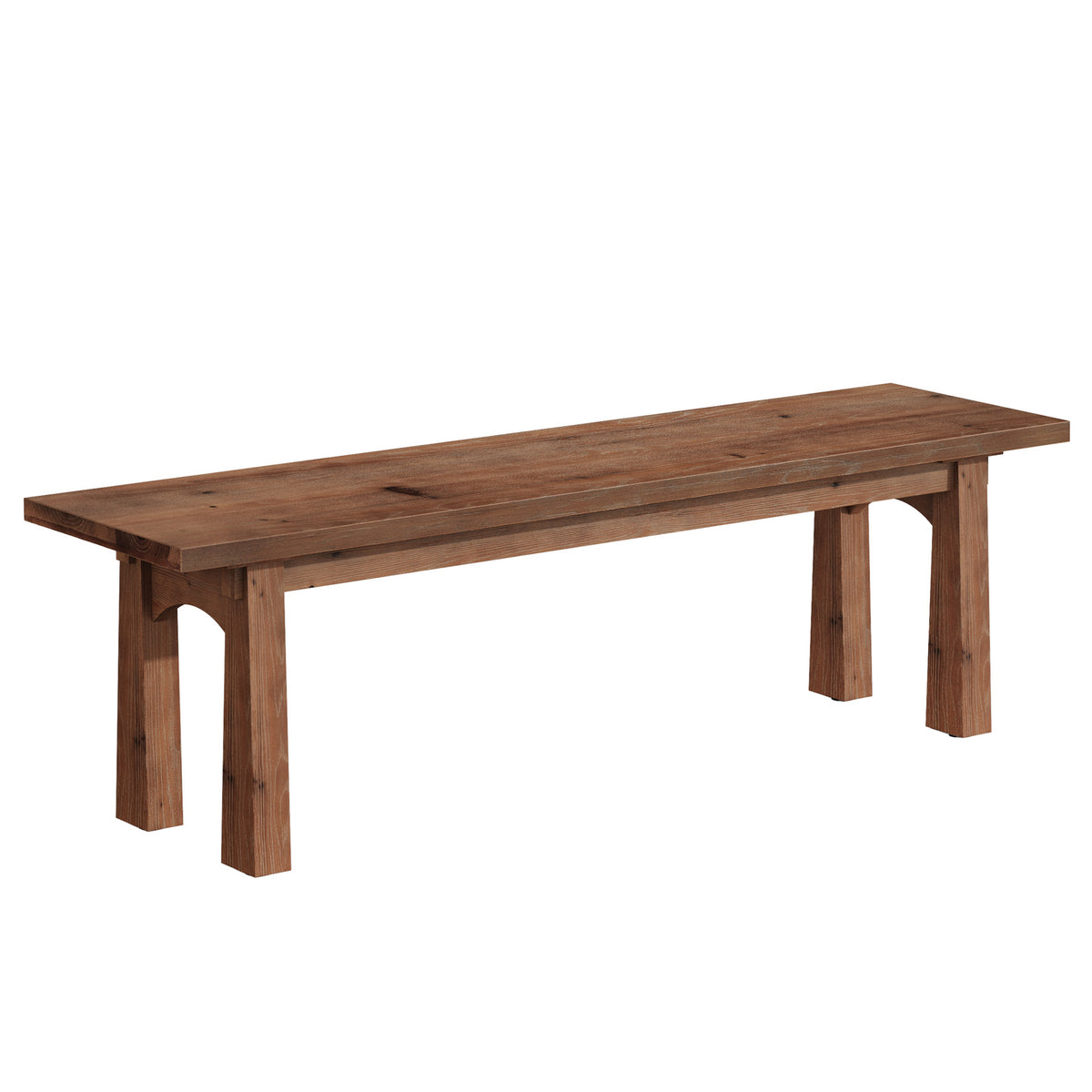 Tribesigns Banco de madera maciza de 140 cm, Banco rústico para recibidor de estilo campestre
