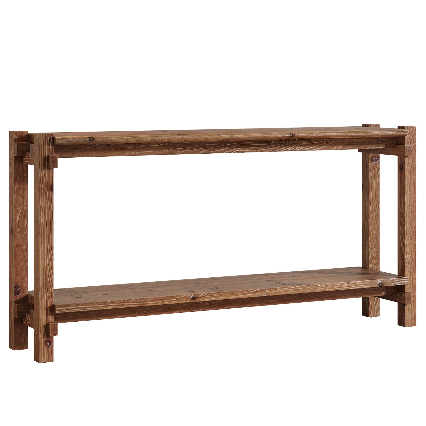 Tribesigns Mesa consola de 160 cm de largo, Mesa de entrada de 2 niveles