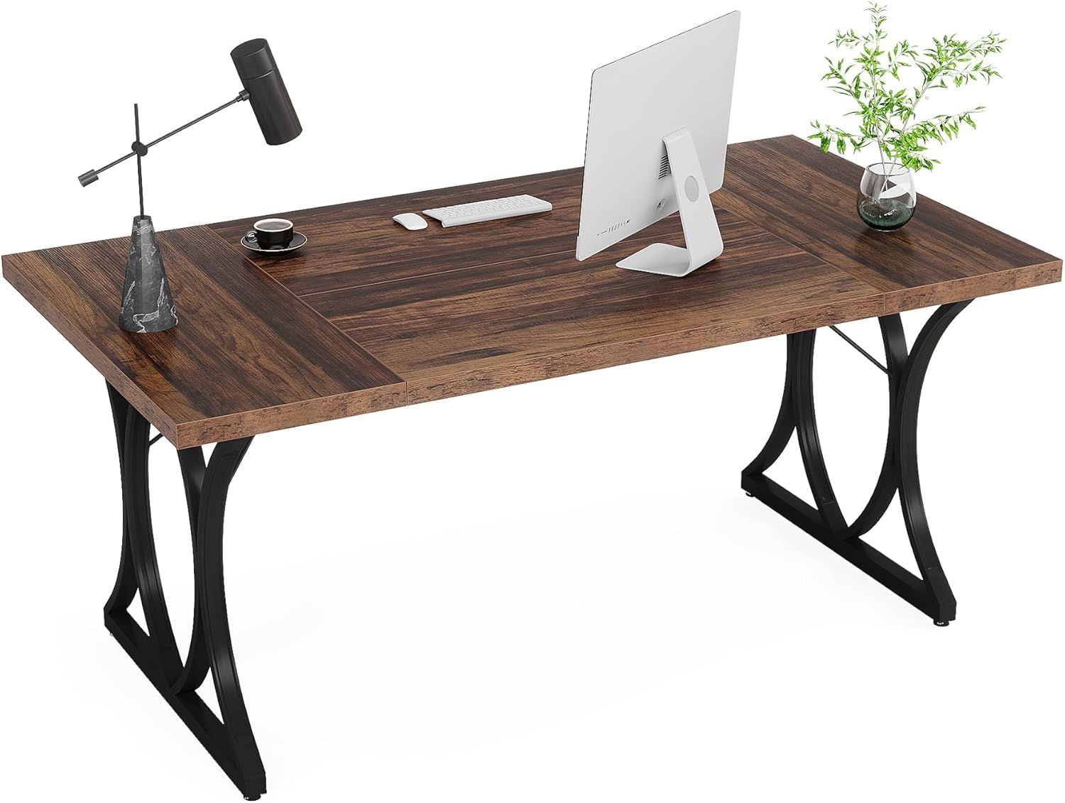 Tribesigns Escritorio para computadora, Mesa de Trabajo Moderna con Estructura de Metal