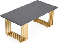 Tribesigns Mesa de comedor moderna para 6-8 personas, Mesa de comedor blanca