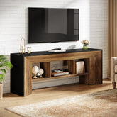 Mueble para TV de 160 cm, Mueble multimedia de 3 compartimentos para salón 3