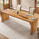 Tribesigns Mesa de comedor de 180 cm, Mesa de comedor de cocina moderna con base resistente 3