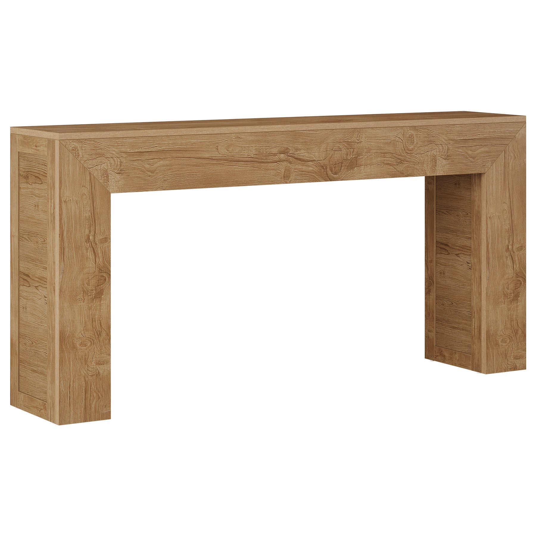 Tribesigns Mesa consola estrecha de 160 cm, Mesa de pasillo de madera detrás del sofá
