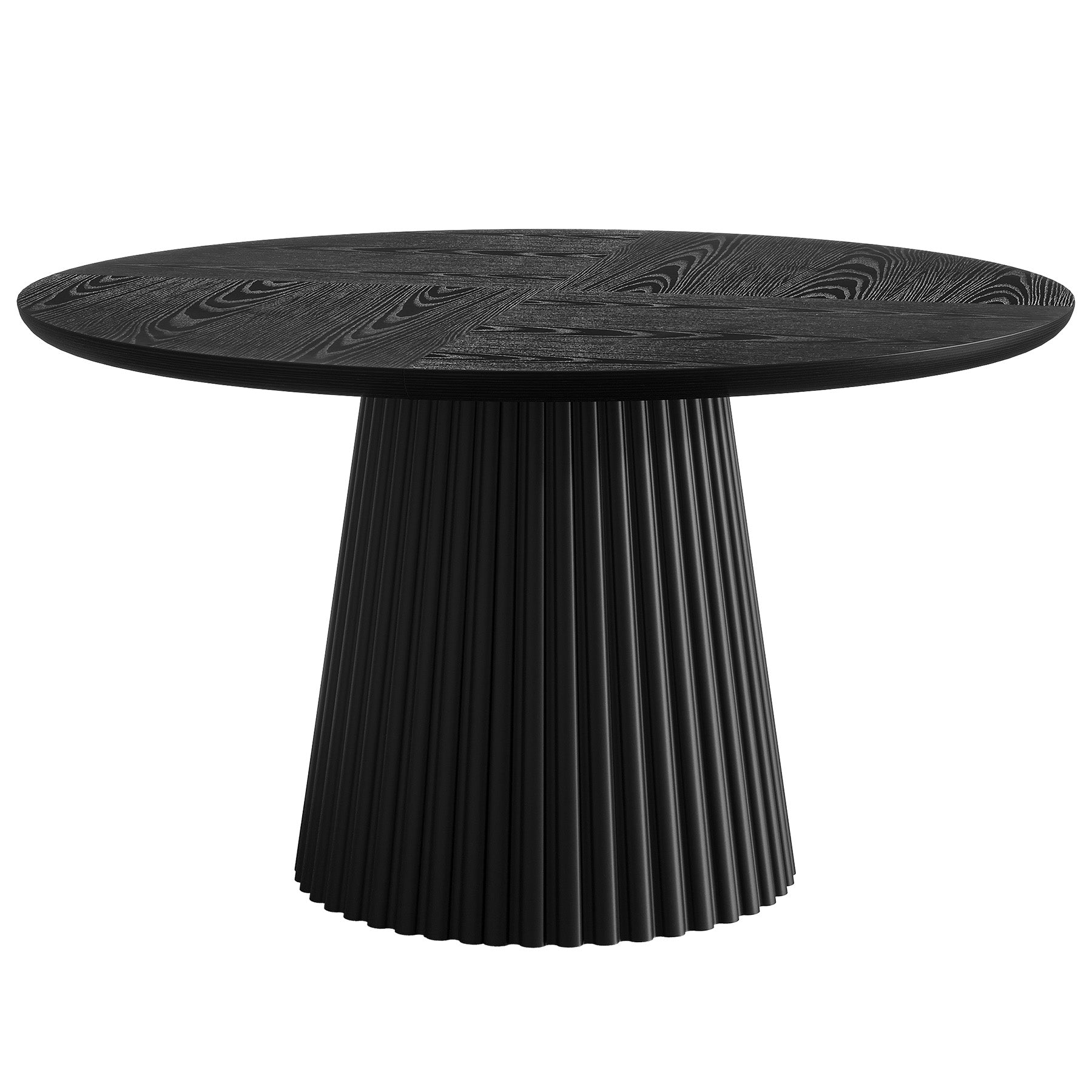 Tribesigns Mesa de comedor redonda de 120 cm para 4-6 personas, Estilo rústico de madera