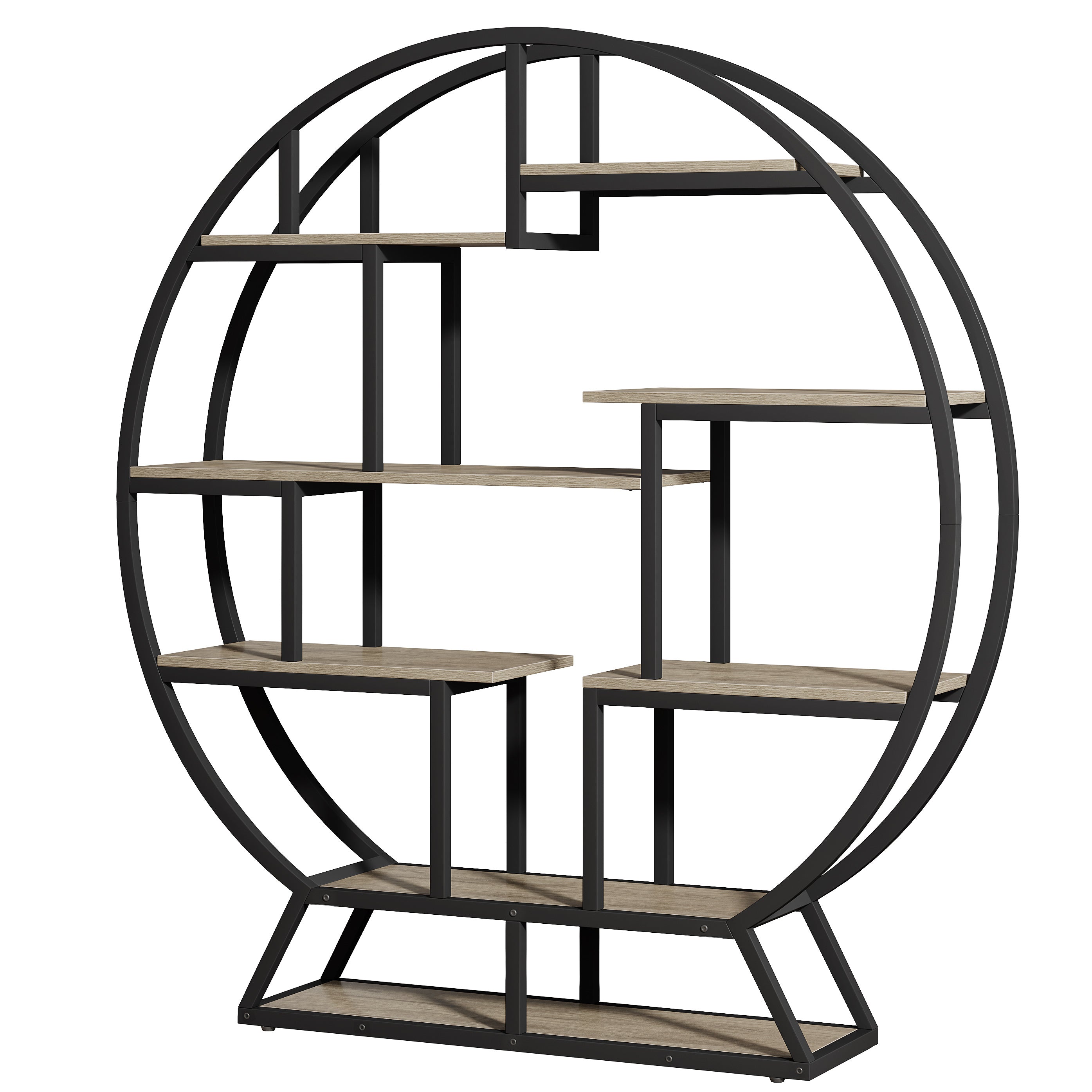 Tribesigns Estantería de libros, Estantería alta independiente de 8 niveles con estante de almacenamiento