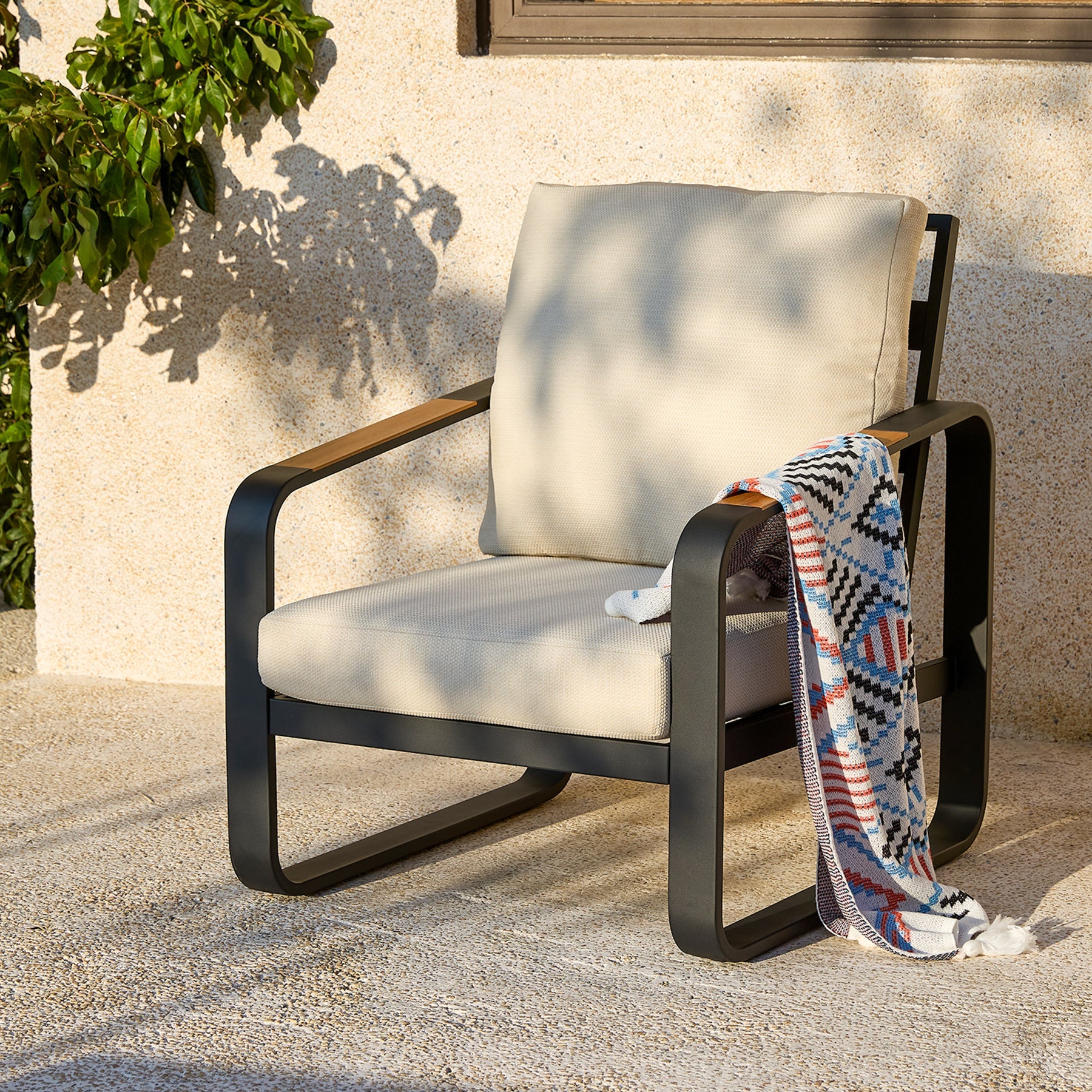 Tribesigns Silla de jardín Lounge con cojines, Silla de patio de aluminio para balcón o jardín