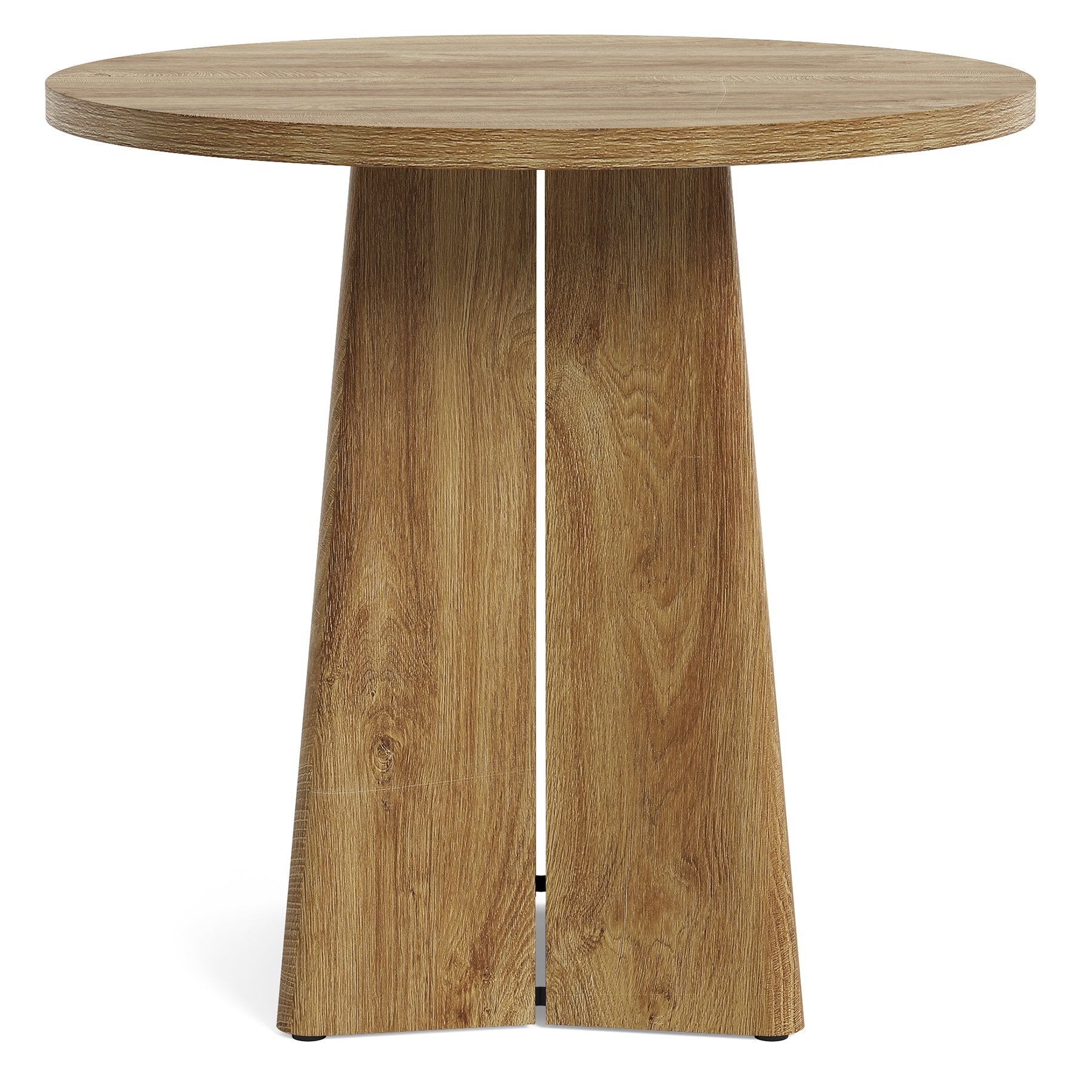 Tribesigns Mesa de comedor redonda de 80 cm, Mesa de cocina compacta para 2-4 personas de estilo rústico