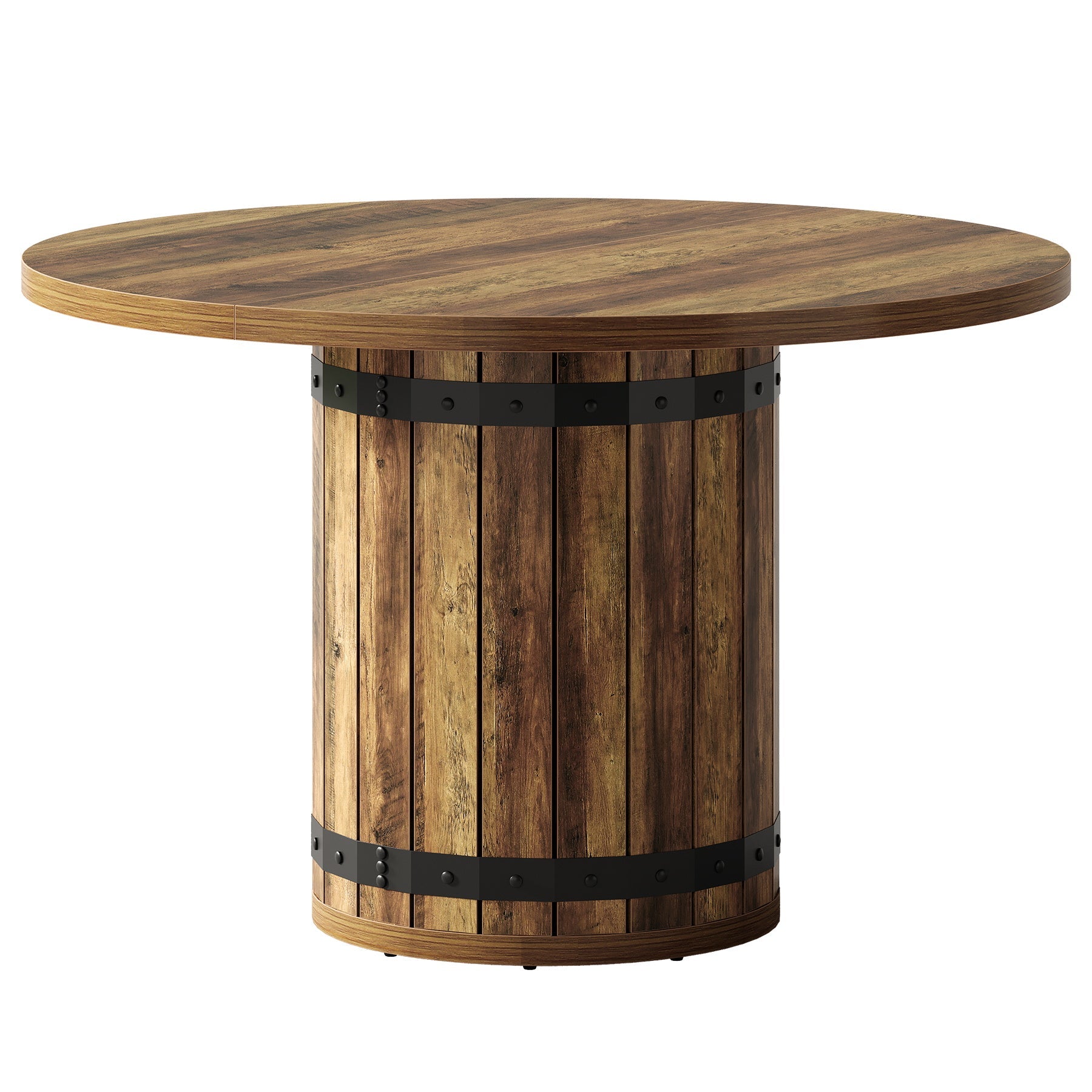 Tribesigns Mesa de comedor redonda de 100 cm para cocina y salón