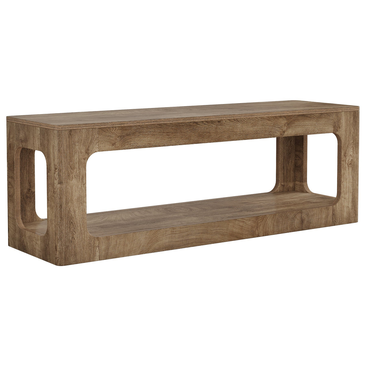 Tribesigns Mueble bajo para TV de 160 cm estilo casa de campo, Mueble para televisores de 55 a 75 pulgadas con 2 niveles