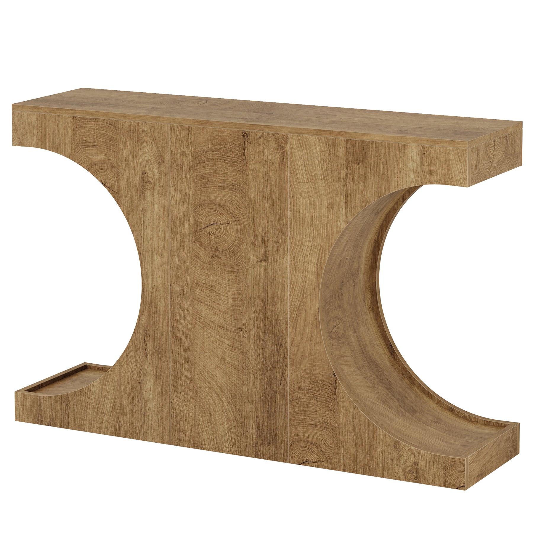 Tribesigns Consola estrecha de 105 cm de estilo rústico, Mesa de recibidor con estructura en forma de C