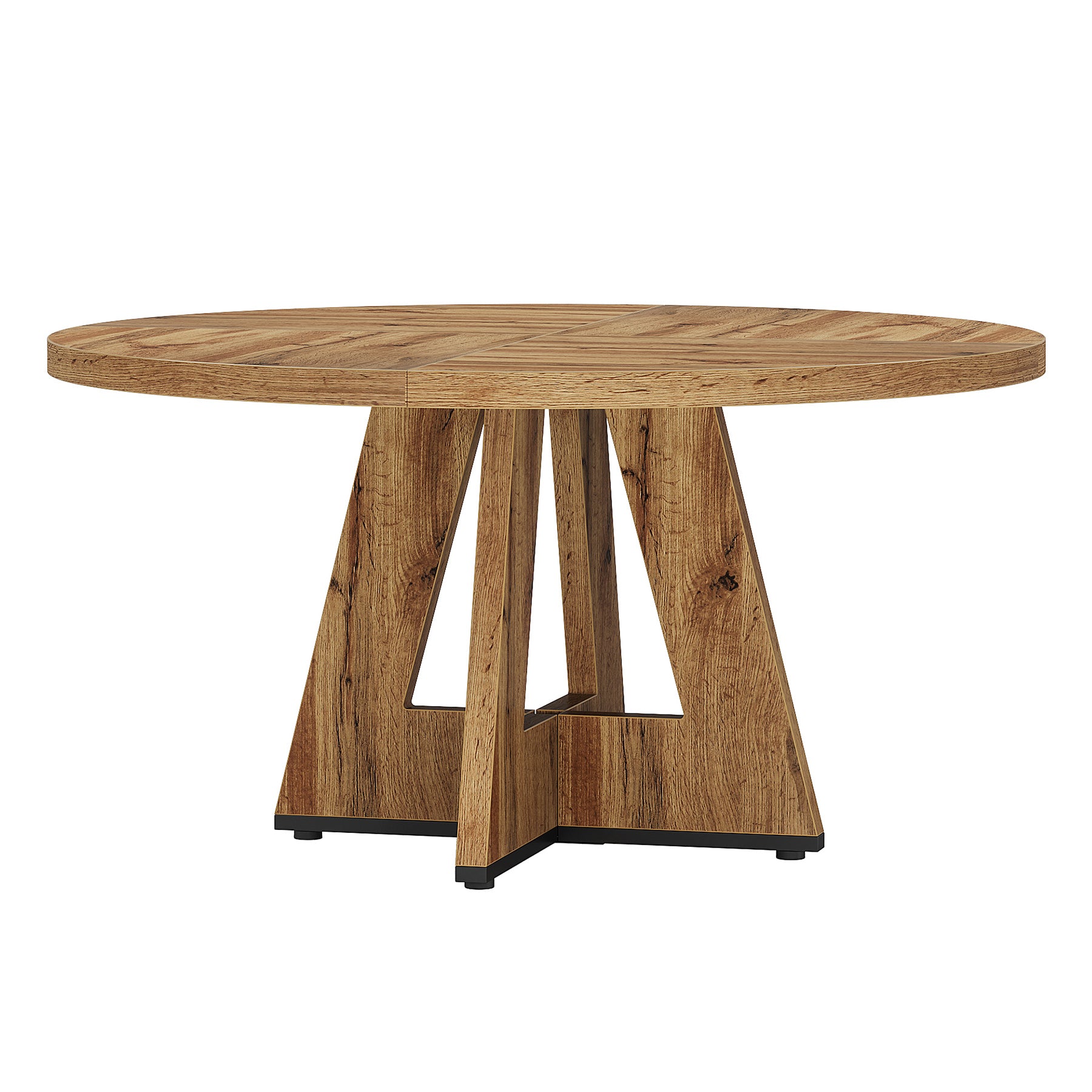 Tribesigns Mesa de comedor, Mesa de cocina redonda de 120 cm para 4 personas