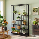 70.9" Plant Stand, Large Flower Bonsai Shelf with 6 S Hanging Hooks Tribesigns 3