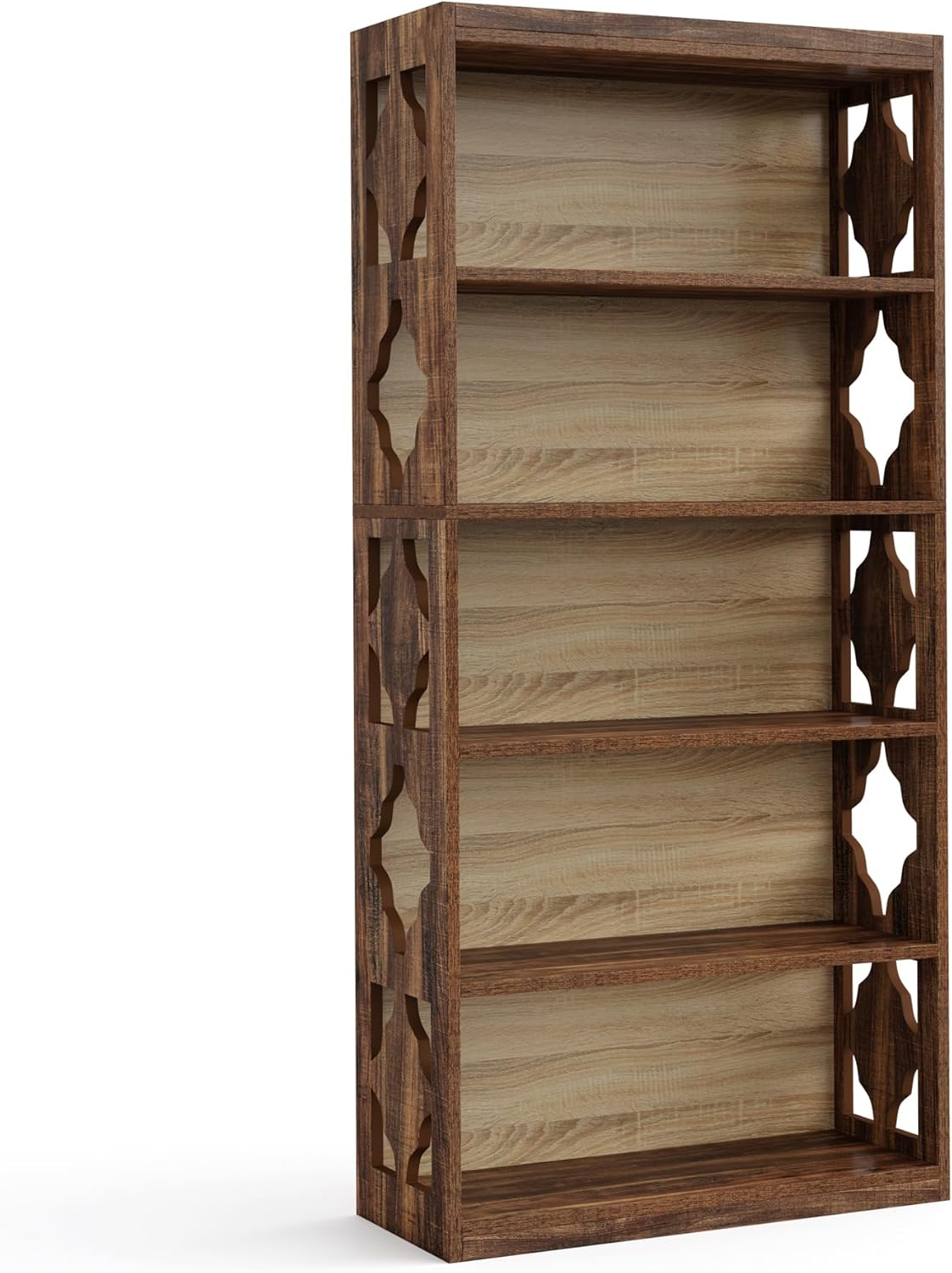 Tribesigns Librería de madera de 5 niveles de 179 cm