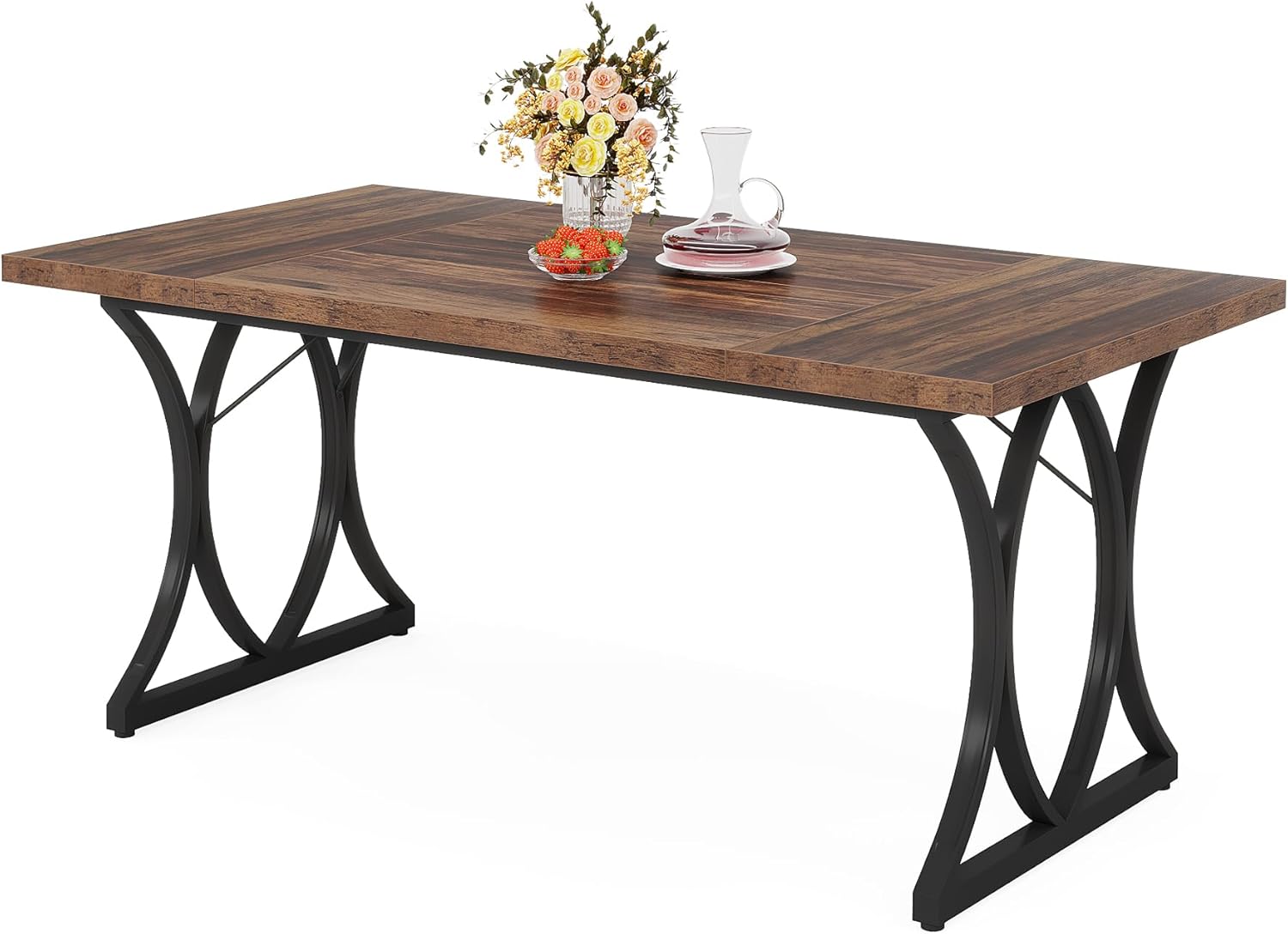 Tribesigns Mesa de comedor moderna para 6 personas, Mesa de salón rectangular