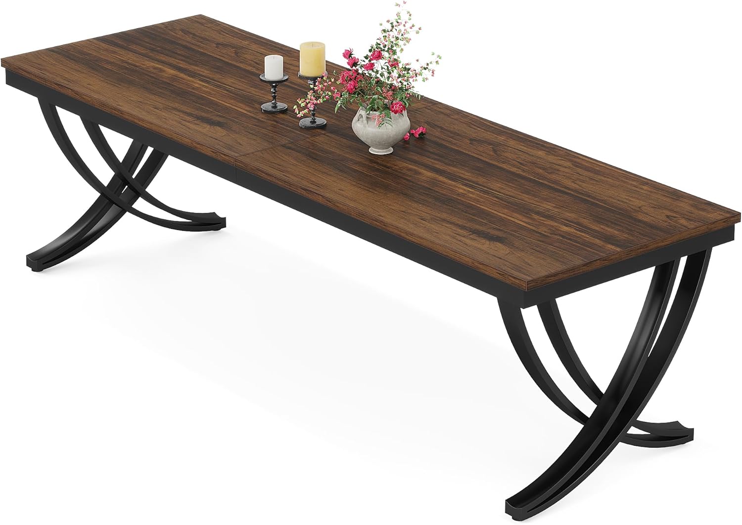 Tribesigns Mesa de comedor grande, Mesa de comedor rectangular para 6-8 personas
