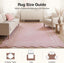 Tribesigns Alfombra de juegos para habitación de niña, pelo corto, estampado moderno de ondas, certificación Oeko-Tex, rosa y gris