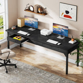 78.7" Two Person Desk, Long Computer Desk with 2 Drawers Tribesigns 3