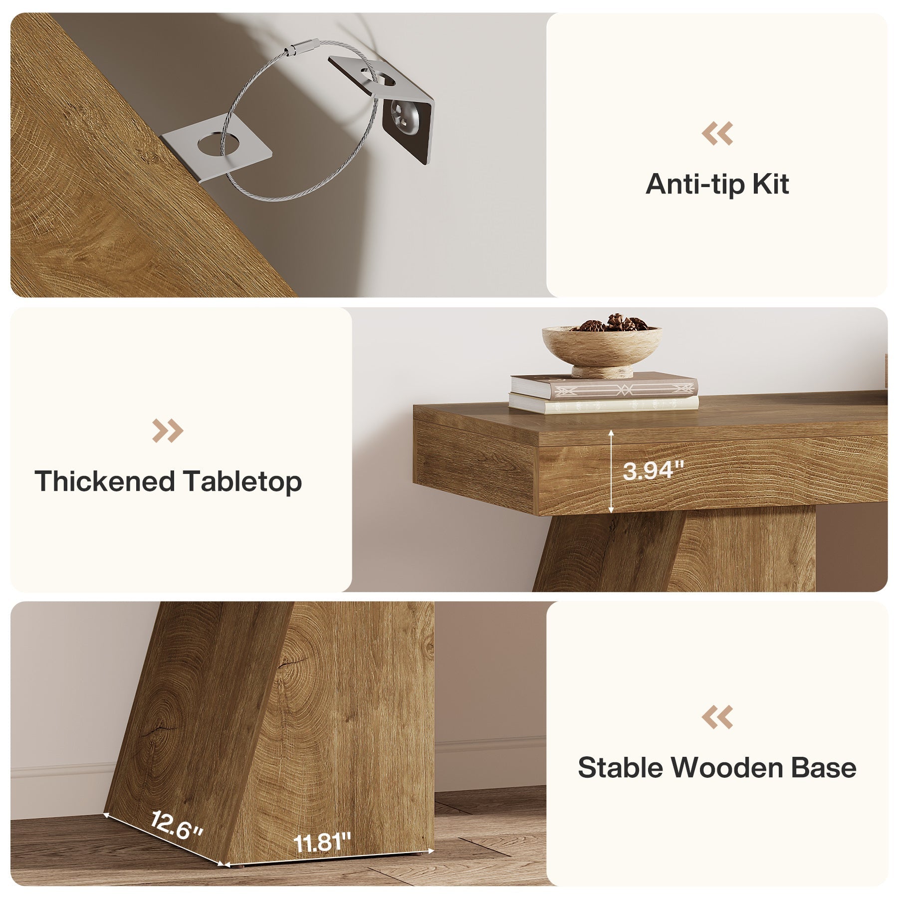 Tribesigns Mueble bajo para TV de 160 cm para televisores de hasta 75 pulgadas, Mueble para TV con base geométrica