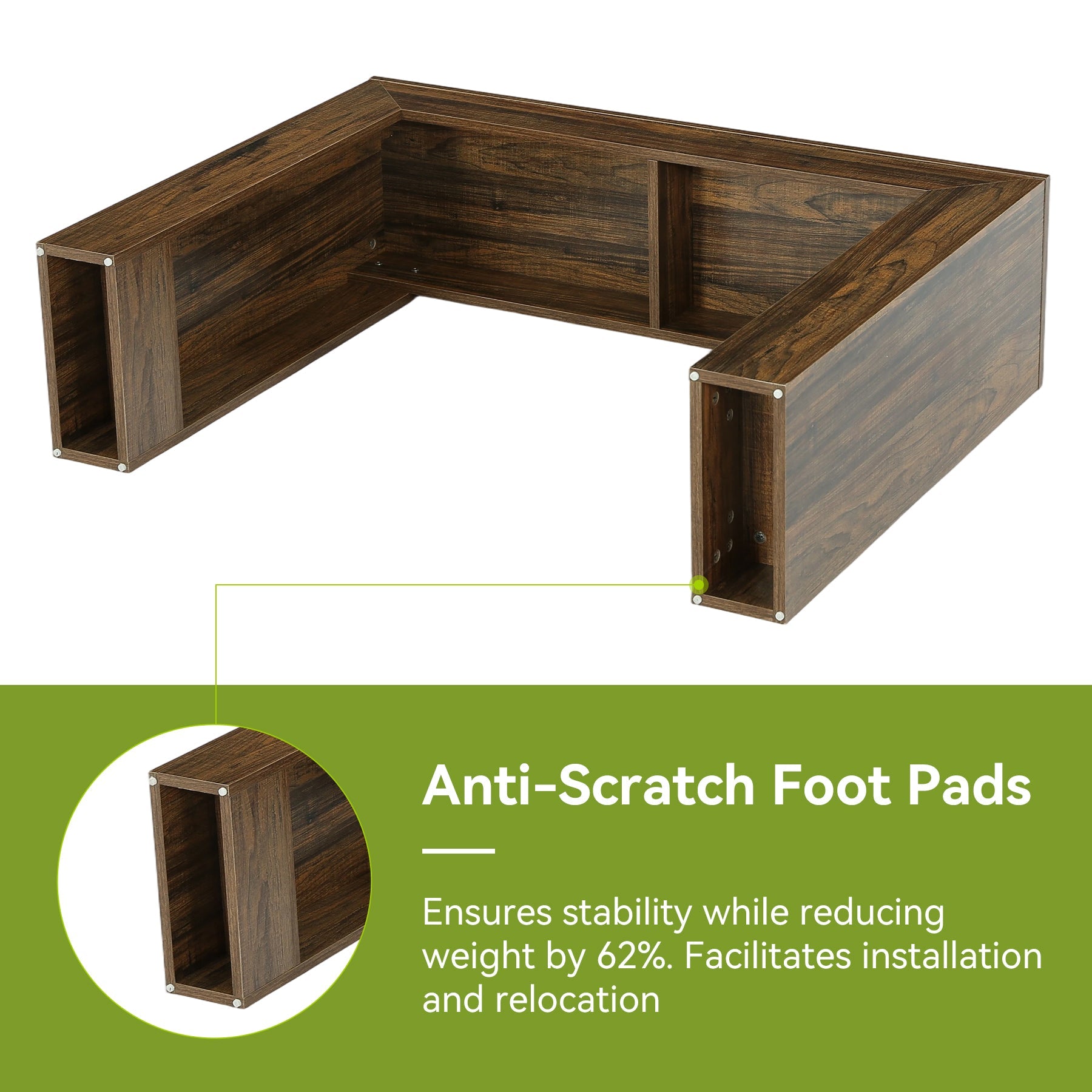Tribesigns Consola estrecha de 105 cm, Mesa de recibidor con aspecto de madera Mesa auxiliar estable con doble base