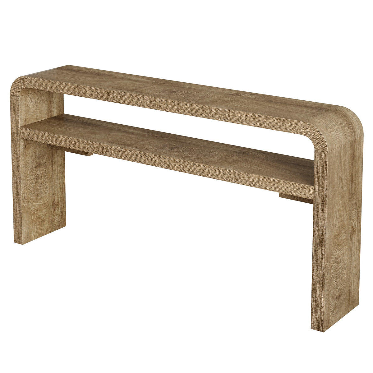 Tribesigns Mesa consola estrecha de 160 cm, 30 cm de profundidad con 2 estantes