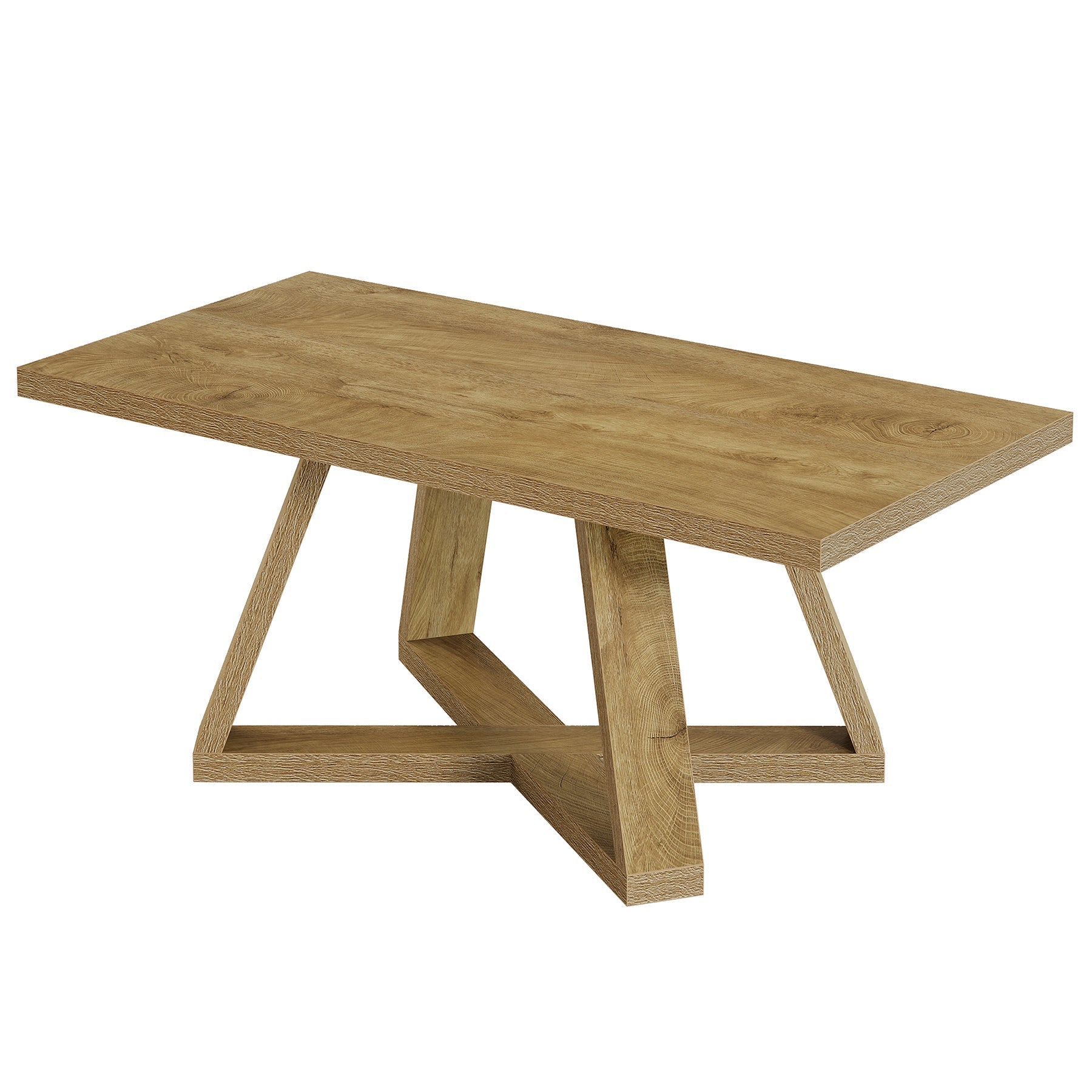 Tribesigns Mesa de centro, Mesa de cóctel y mesa de té rectangular 120 cm para la sala de estar