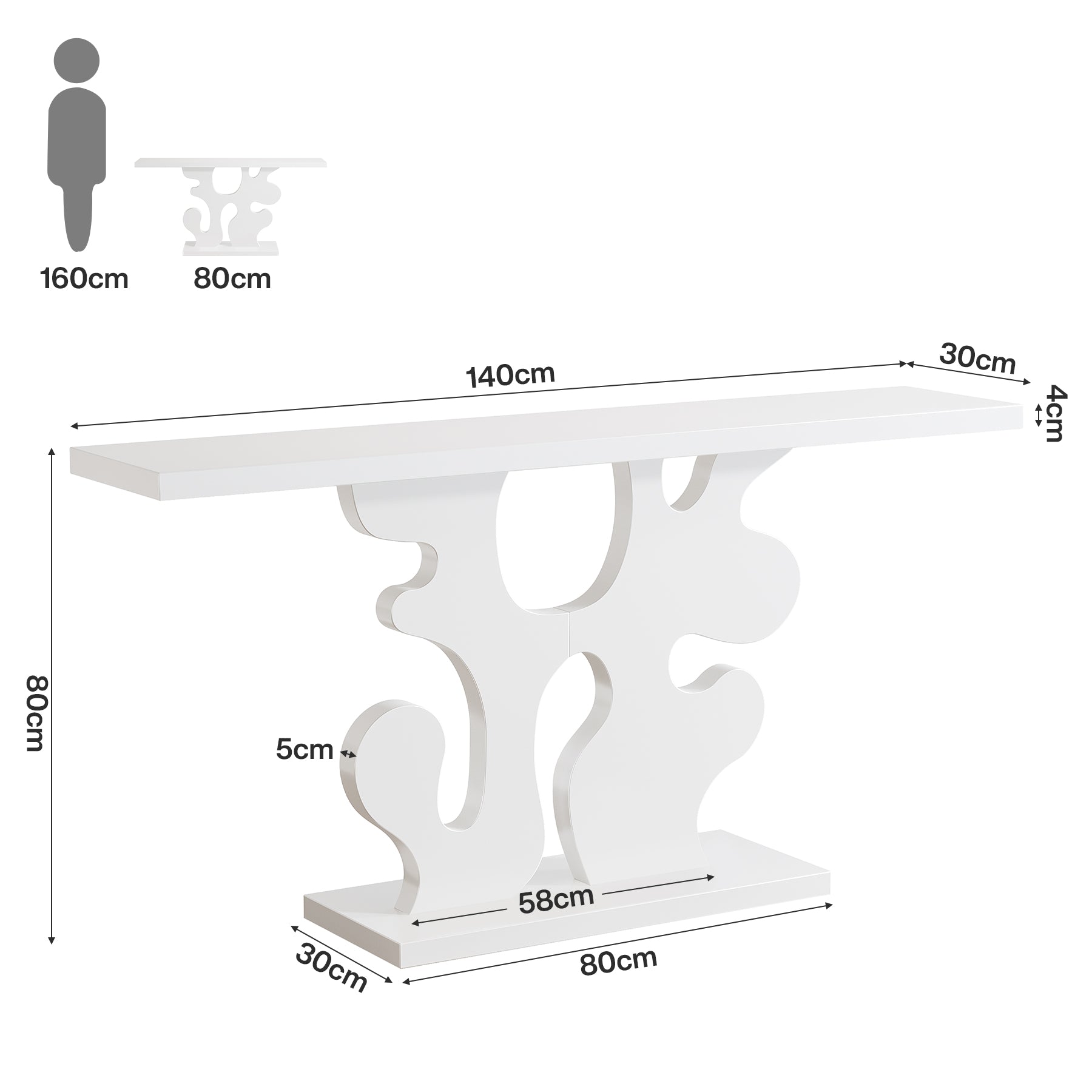 Tribesigns Mesa consola moderna para entrada, Estrecha de madera detrás del sofá para salón