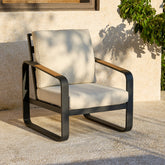 Tribesigns Silla de jardín Lounge con cojines, Silla de patio de aluminio para balcón o jardín 3